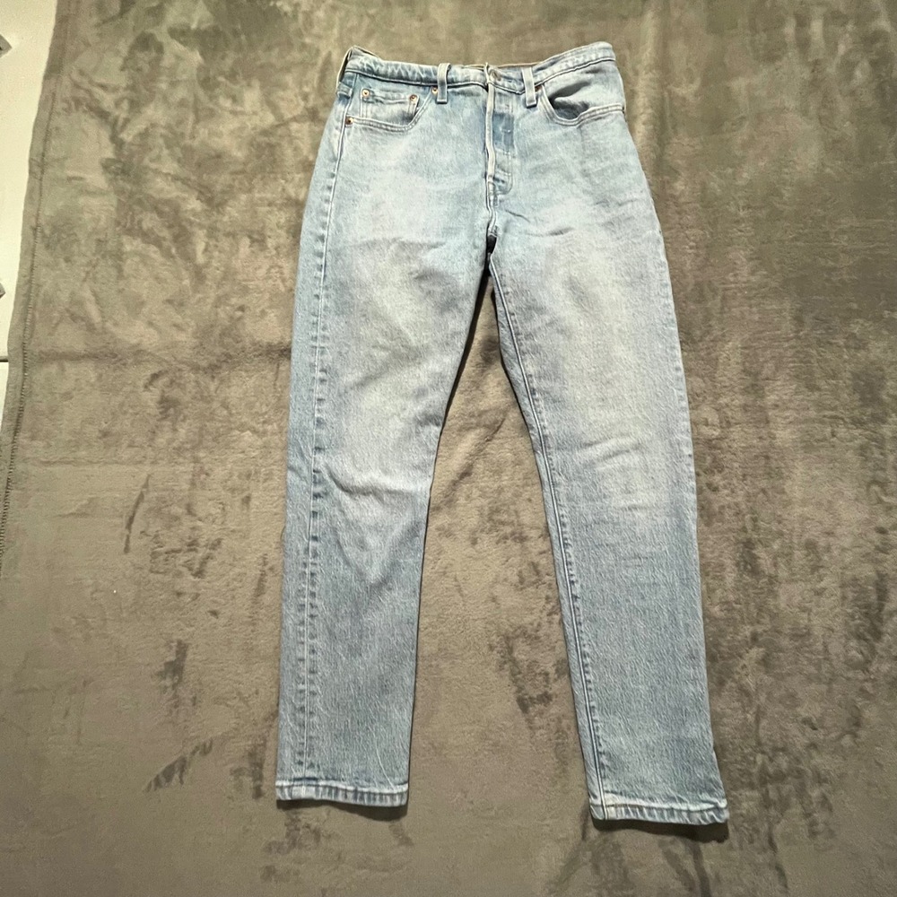 Levi's 501 Skinny Jeans Womens 28 Light Wash Premium Denim High Rise 29502-0117